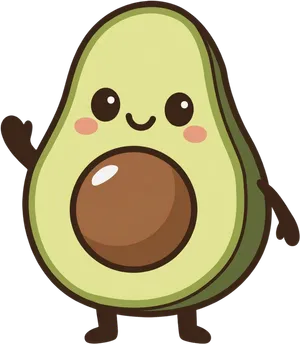 Luppi, el aguacate mascota de Luppa, sonriendo